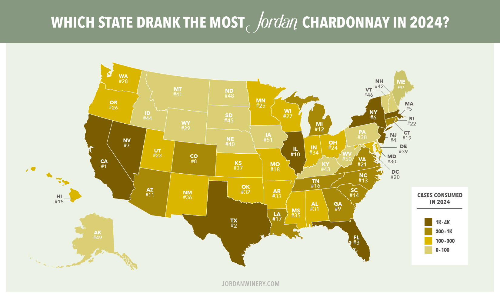 map of the united states in different shades of yellow