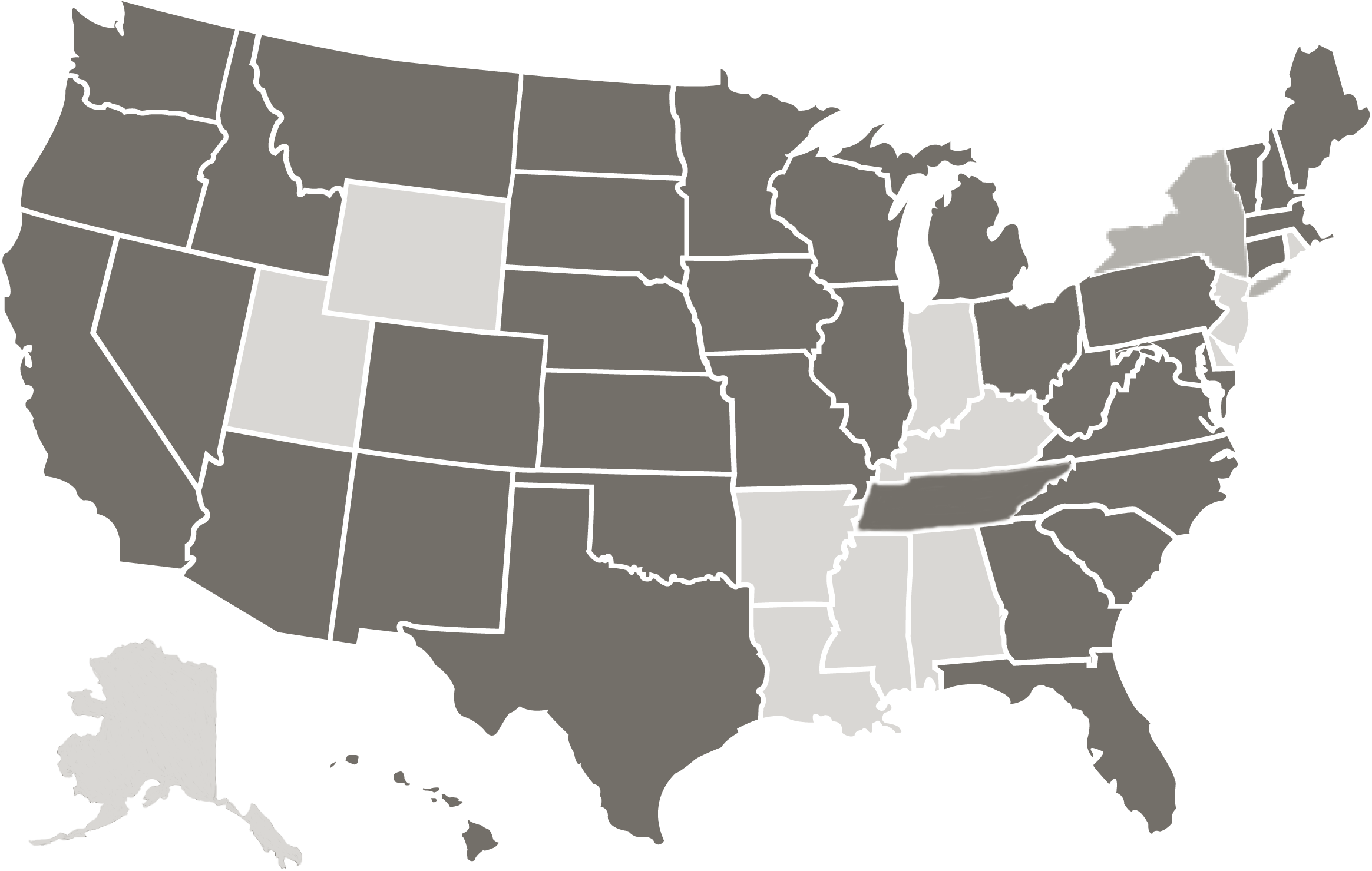 map of approved shipping states